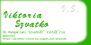 viktoria szvatko business card